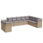 vidaXL 10-tlg. Garten-Sofagarnitur mit Kissen Beige Poly Rattan vidaXL 10-tlg. Garten-Sofagarnitur mit Kissen Beige Poly Rattan