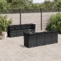 vidaXL 9-tlg. Garten-Sofagarnitur mit Kissen Schwarz Poly Rattan vidaXL 9-tlg. Garten-Sofagarnitur mit Kissen Schwarz Poly Rattan