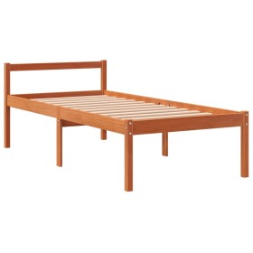 vidaXL Seniorenbett Wachsbraun 90x190 cm Massivholz Kiefer