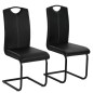 vidaXL Freischwinger 2 Stk. Schwarz Kunstleder vidaXL Freischwinger 2 Stk. Schwarz Kunstleder