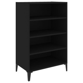 vidaXL Sideboard Schwarz 57x35x90 cm Holzwerkstoff