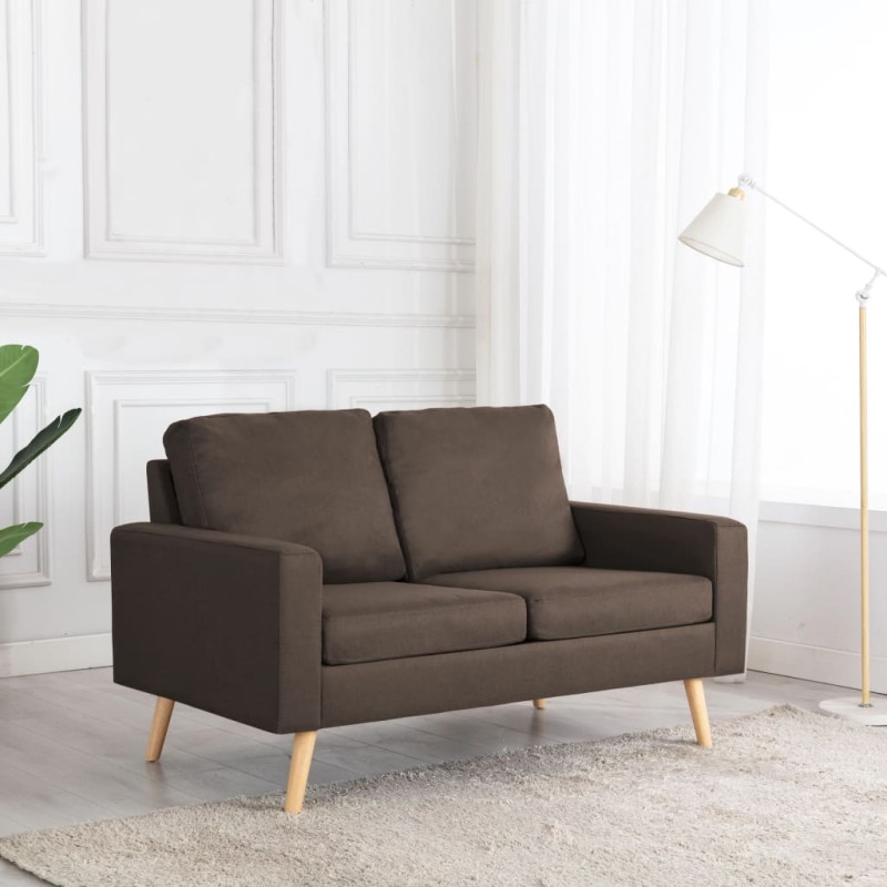 vidaXL 2-Sitzer-Sofa Braun Stoff vidaXL 2-Sitzer-Sofa Braun Stoff