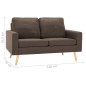 vidaXL 2-Sitzer-Sofa Braun Stoff vidaXL 2-Sitzer-Sofa Braun Stoff