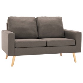 vidaXL 2-Sitzer-Sofa Taupe Stoff