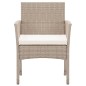 vidaXL Gartensessel mit Sitzkissen 2 Stk. Beige Poly Rattan vidaXL Gartensessel mit Sitzkissen 2 Stk. Beige Poly Rattan