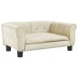 vidaXL Hundebett Creme 70x45x30 cm Samt vidaXL Hundebett Creme 70x45x30 cm Samt