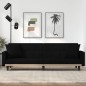 vidaXL Schlafsofa mit Kissen Schwarz Stoff vidaXL Schlafsofa mit Kissen Schwarz Stoff