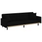 vidaXL Schlafsofa mit Kissen Schwarz Stoff vidaXL Schlafsofa mit Kissen Schwarz Stoff