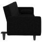 vidaXL Schlafsofa mit Kissen Schwarz Stoff vidaXL Schlafsofa mit Kissen Schwarz Stoff