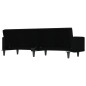 vidaXL Schlafsofa mit Kissen Schwarz Stoff vidaXL Schlafsofa mit Kissen Schwarz Stoff