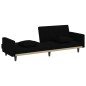 vidaXL Schlafsofa mit Kissen Schwarz Stoff vidaXL Schlafsofa mit Kissen Schwarz Stoff