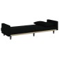 vidaXL Schlafsofa mit Kissen Schwarz Stoff vidaXL Schlafsofa mit Kissen Schwarz Stoff