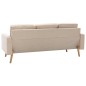 vidaXL 3-tlg. Sofagarnitur Stoff Creme vidaXL 3-tlg. Sofagarnitur Stoff Creme