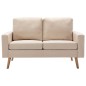 vidaXL 3-tlg. Sofagarnitur Stoff Creme vidaXL 3-tlg. Sofagarnitur Stoff Creme