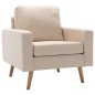 vidaXL 3-tlg. Sofagarnitur Stoff Creme vidaXL 3-tlg. Sofagarnitur Stoff Creme