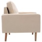 vidaXL 3-tlg. Sofagarnitur Stoff Creme vidaXL 3-tlg. Sofagarnitur Stoff Creme