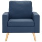 vidaXL 2-tlg. Sofagarnitur Stoff Blau vidaXL 2-tlg. Sofagarnitur Stoff Blau