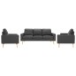 vidaXL 3-tlg. Sofagarnitur Stoff Dunkelgrau vidaXL 3-tlg. Sofagarnitur Stoff Dunkelgrau