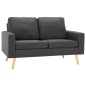 vidaXL 3-tlg. Sofagarnitur Stoff Dunkelgrau vidaXL 3-tlg. Sofagarnitur Stoff Dunkelgrau
