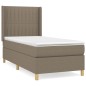 vidaXL Boxspringbett mit Matratze Taupe 80x200 cm Stoff vidaXL Boxspringbett mit Matratze Taupe 80x200 cm Stoff