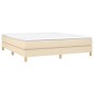 vidaXL Boxspringbett mit Matratze Creme 180x200 cm Stoff vidaXL Boxspringbett mit Matratze Creme 180x200 cm Stoff