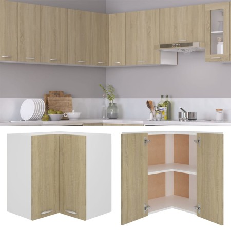 vidaXL Eckhängeschrank Sonoma-Eiche 57x57x60 cm Holzwerkstoff