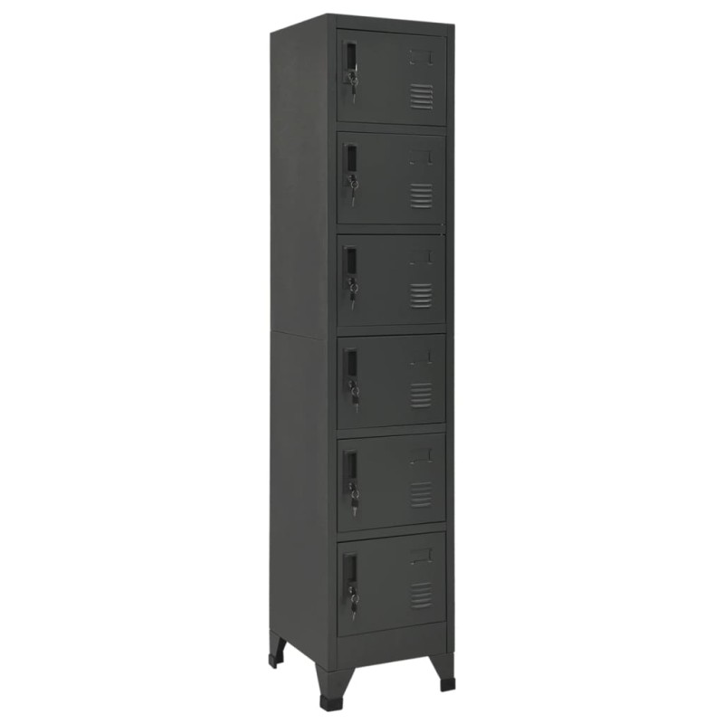 vidaXL Schließfachschrank Anthrazit 38x40x180 cm Stahl vidaXL Schließfachschrank Anthrazit 38x40x180 cm Stahl