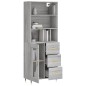 vidaXL Highboard Grau Sonoma 69,5x34x180 cm Holzwerkstoff vidaXL Highboard Grau Sonoma 69,5x34x180 cm Holzwerkstoff