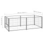 vidaXL Hundezwinger Silbern 200x100x70 cm Stahl vidaXL Hundezwinger Silbern 200x100x70 cm Stahl