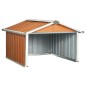 vidaXL Rasenmäher Garage 92x97x63 cm Verzinkter Stahl Braun vidaXL Rasenmäher Garage 92x97x63 cm Verzinkter Stahl Braun
