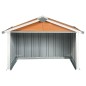 vidaXL Rasenmäher Garage 92x97x63 cm Verzinkter Stahl Braun vidaXL Rasenmäher Garage 92x97x63 cm Verzinkter Stahl Braun