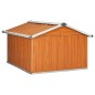 vidaXL Rasenmäher Garage 92x97x63 cm Verzinkter Stahl Braun vidaXL Rasenmäher Garage 92x97x63 cm Verzinkter Stahl Braun