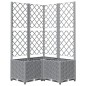 vidaXL Pflanzkübel mit Rankgitter Hellgrau 80x80x136 cm PP vidaXL Pflanzkübel mit Rankgitter Hellgrau 80x80x136 cm PP