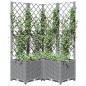 vidaXL Pflanzkübel mit Rankgitter Hellgrau 80x80x136 cm PP vidaXL Pflanzkübel mit Rankgitter Hellgrau 80x80x136 cm PP