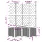 vidaXL Pflanzkübel mit Rankgitter Hellgrau 80x80x136 cm PP vidaXL Pflanzkübel mit Rankgitter Hellgrau 80x80x136 cm PP