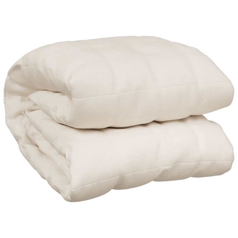 vidaXL Gewichtsdecke Hellcreme 200x225 cm 13 kg Stoff vidaXL Gewichtsdecke Hellcreme 200x225 cm 13 kg Stoff