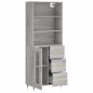 vidaXL Highboard Grau Sonoma 69,5x34x180 cm Holzwerkstoff vidaXL Highboard Grau Sonoma 69,5x34x180 cm Holzwerkstoff