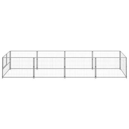 vidaXL Hundezwinger Silbern 4 m² Stahl
