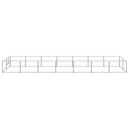 vidaXL Hundezwinger Silbern 14 m² Stahl