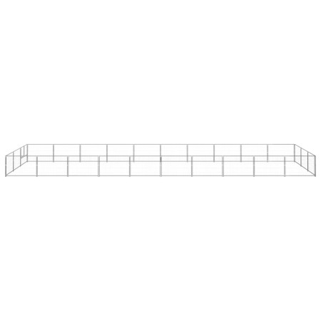 vidaXL Hundezwinger Silbern 30 m² Stahl