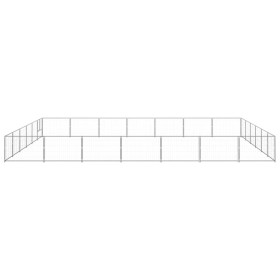 vidaXL Hundezwinger Silbern 42 m² Stahl