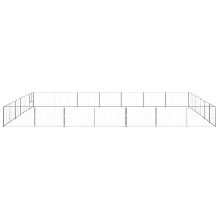 vidaXL Hundezwinger Silbern 42 m² Stahl