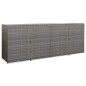 vidaXL Mülltonnenbox für 4 Tonnen Anthrazit 305x78x120 cm Poly Rattan vidaXL Mülltonnenbox für 4 Tonnen Anthrazit 305x78x120 cm Poly Rattan