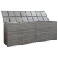vidaXL Mülltonnenbox für 4 Tonnen Anthrazit 305x78x120 cm Poly Rattan vidaXL Mülltonnenbox für 4 Tonnen Anthrazit 305x78x120 cm Poly Rattan