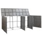 vidaXL Mülltonnenbox für 4 Tonnen Anthrazit 305x78x120 cm Poly Rattan vidaXL Mülltonnenbox für 4 Tonnen Anthrazit 305x78x120 cm Poly Rattan