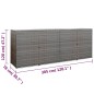 vidaXL Mülltonnenbox für 4 Tonnen Anthrazit 305x78x120 cm Poly Rattan vidaXL Mülltonnenbox für 4 Tonnen Anthrazit 305x78x120 cm Poly Rattan