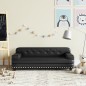 vidaXL Kindersofa Schwarz 90x53x30 cm Kunstleder vidaXL Kindersofa Schwarz 90x53x30 cm Kunstleder