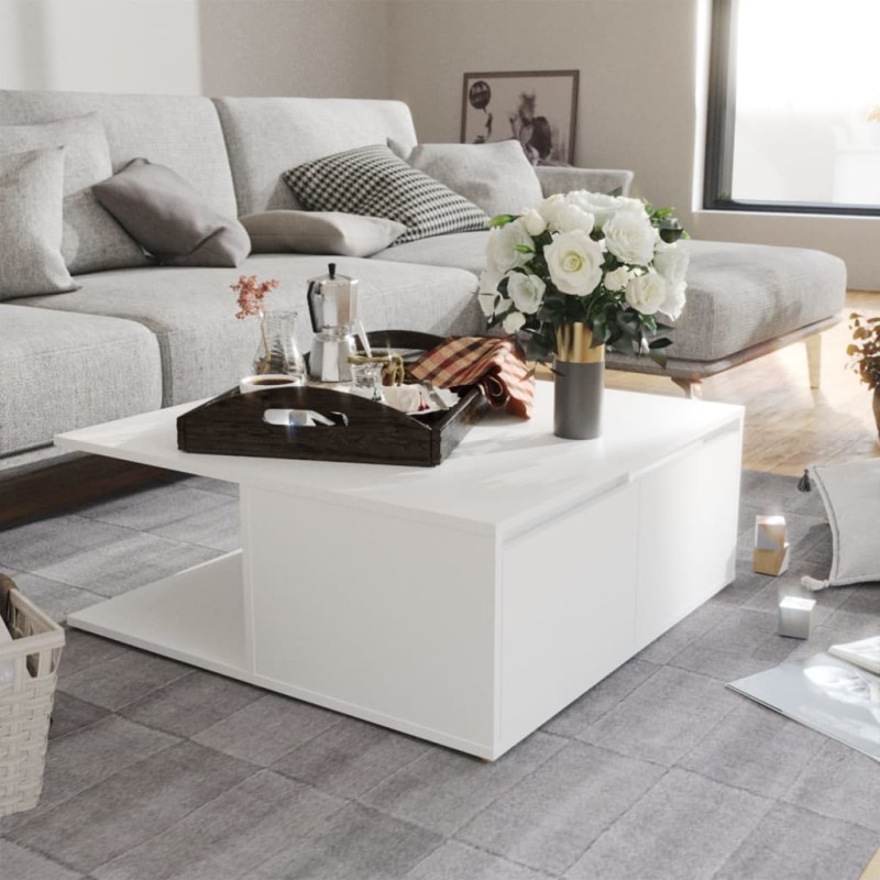 vidaXL Couchtisch Weiß 80x80x31 cm Holzwerkstoff vidaXL Couchtisch Weiß 80x80x31 cm Holzwerkstoff