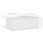 vidaXL Couchtisch Weiß 80x80x31 cm Holzwerkstoff vidaXL Couchtisch Weiß 80x80x31 cm Holzwerkstoff