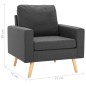 vidaXL Sessel Dunkelgrau Stoff vidaXL Sessel Dunkelgrau Stoff